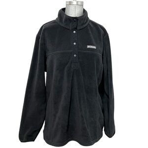 Columbia Benton Long Sleeve  1/2 Snap Black Pullover Size 1X